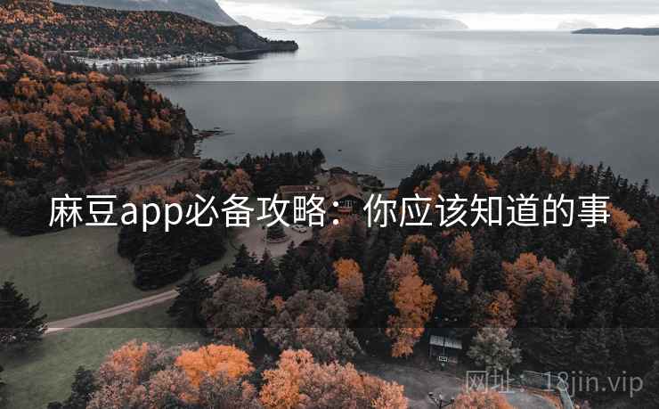 麻豆app必备攻略:你应该知道的事 麻豆app必备攻略:你应该知道的事